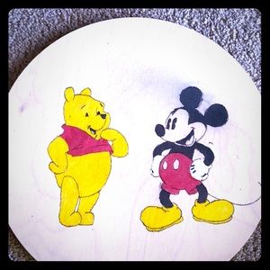 Wall Art - Wood burning of Winnie the Pooh and Mickey Mouse Wall Art - Wood burning of Winnie the Pooh and Mickey Mouse